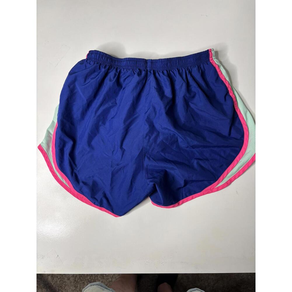 NIKE Dri-Fit TEMPO Royal Blue/Pink/Grey Athletic Lined Running Shorts Womens MD - Picture 2 of 5
